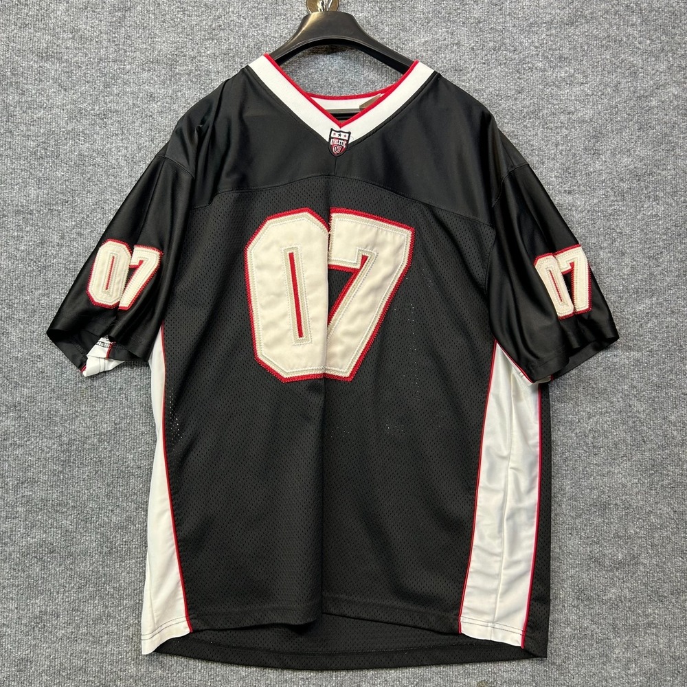 Athletic Works American #07 Football Jersey Men's Black Red Mesh Size XL
